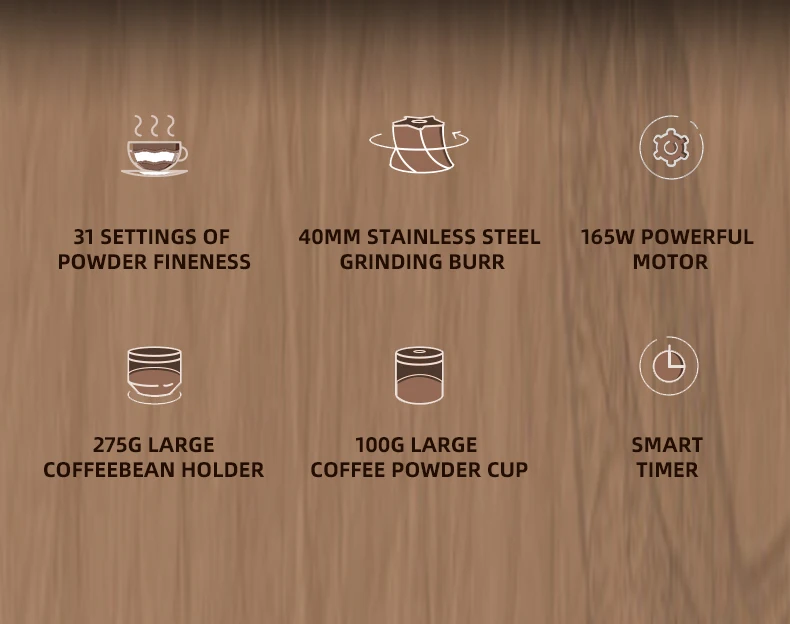 2023 Wholesale Factory High Quality Electric Professional For Home Coffee Grinders