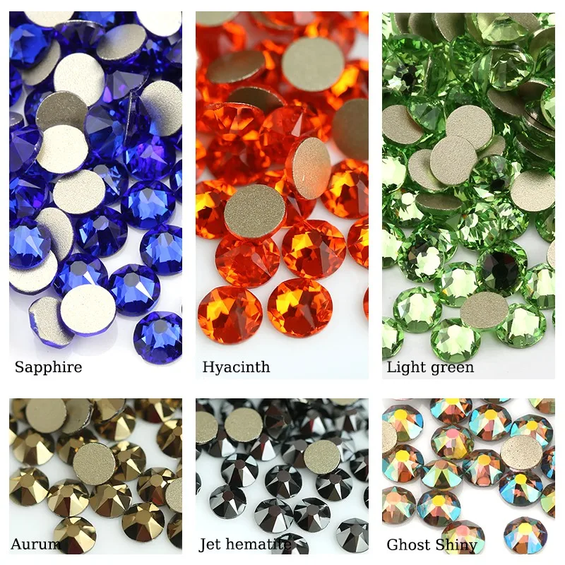 Shiny Hivis Glass Rhinestones Non Hotfix Blingbling 2088 Rhinestones for Beauty Party Supplies Decorations