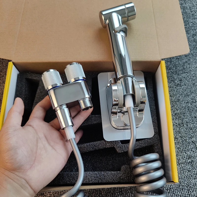 Stainless Steel Handheld Bidet Toilet Sprayer Set Self Cleaning Bathroom Handheld Shower Head for Toilet Sprayer