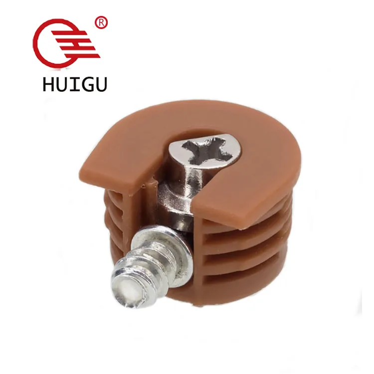 Wood connectors three-in-one connection accessory white color cabinet joint connector