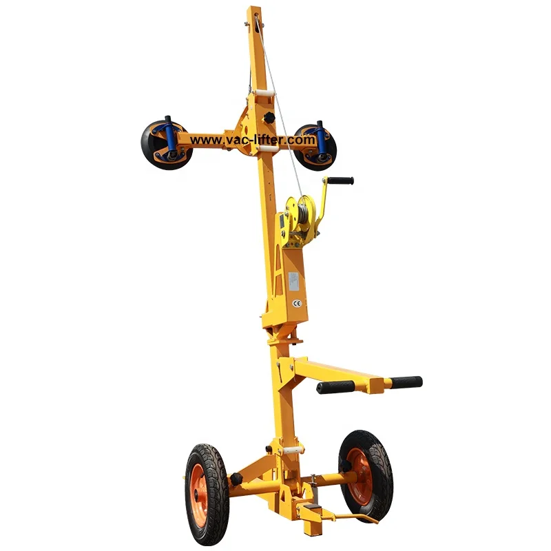 CE Certificate Manually Glass Lifting Vacuum Lifter Trolley