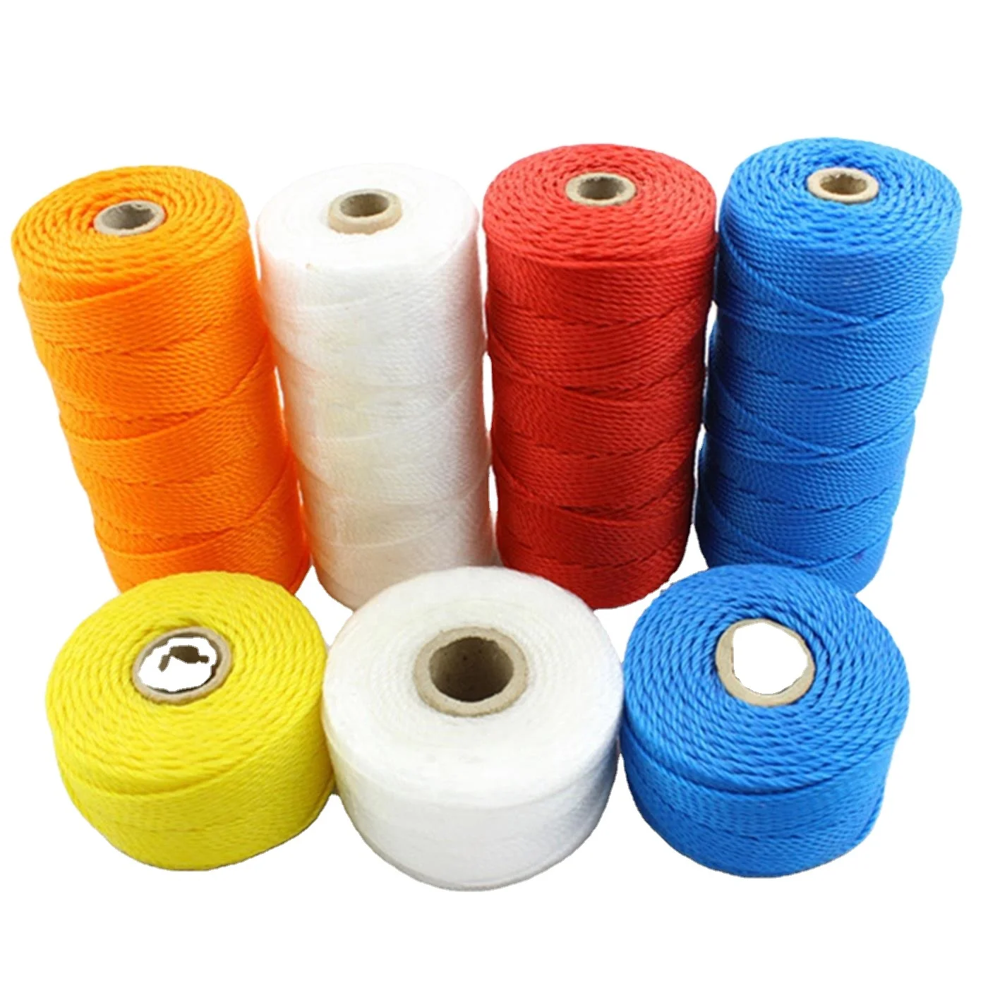 Hot sale 3 strands twisted high quality 380D/45ply 380d/30ply 380D/39PLY  pe fishing twine for hand fishing net trawl