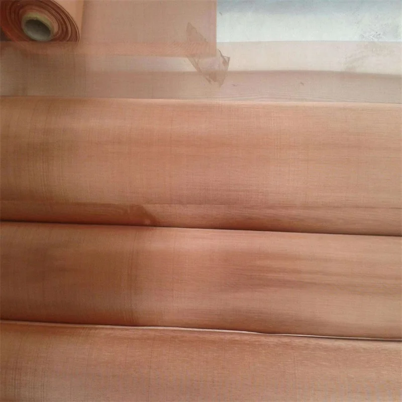 Ultra Fine Phosphor Bronze Pure Copper Wire Cloth Faraday Cage EMF RF Shielding material micro copper wire mesh