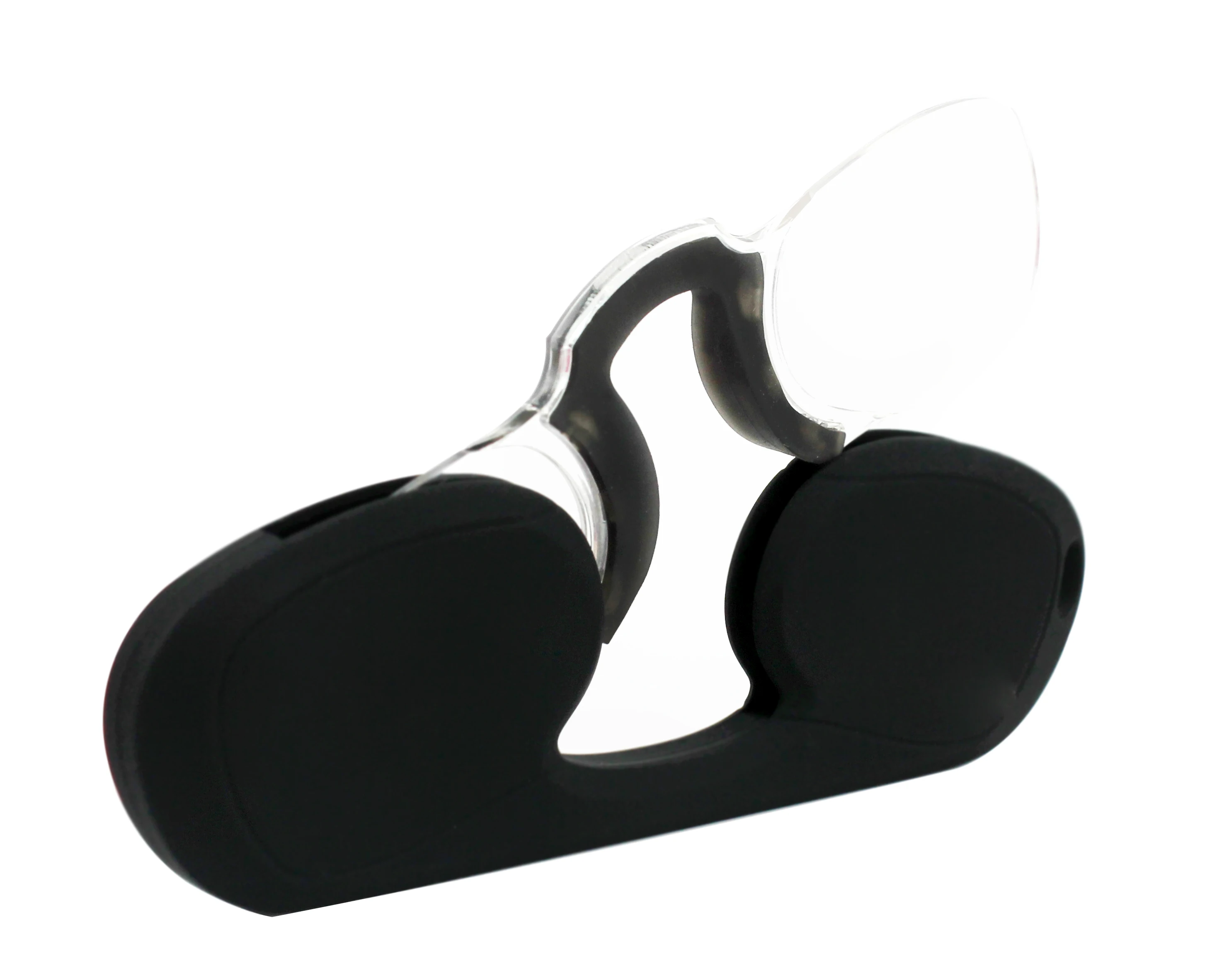 New style clip nose folding metal reading eyeglasses stainless steel slim foldable reading glasses