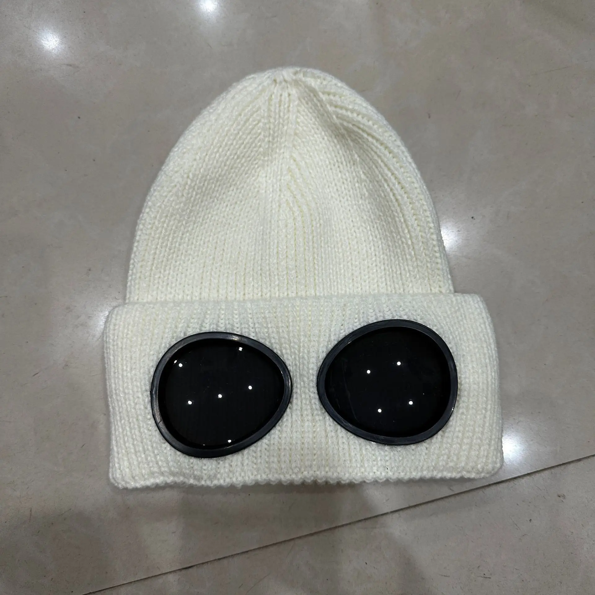 Wholesale winter outdoor unisex blank beanie hats high quality sport knitted ski goggle beanie