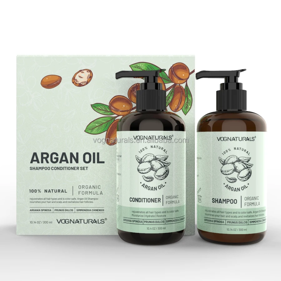 Private Label Nourishing Natural Shampoo Anti-dandruff Sulfate Free Argan Oil Hair Shampoo And Conditioner