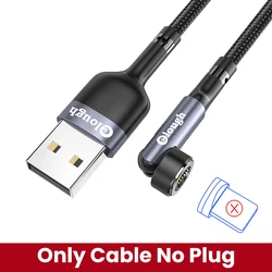 Elough wholesale mobile accessories 540 degree magnetic wire cabo magnetico luminoso 3 in 1 usb charger cable
