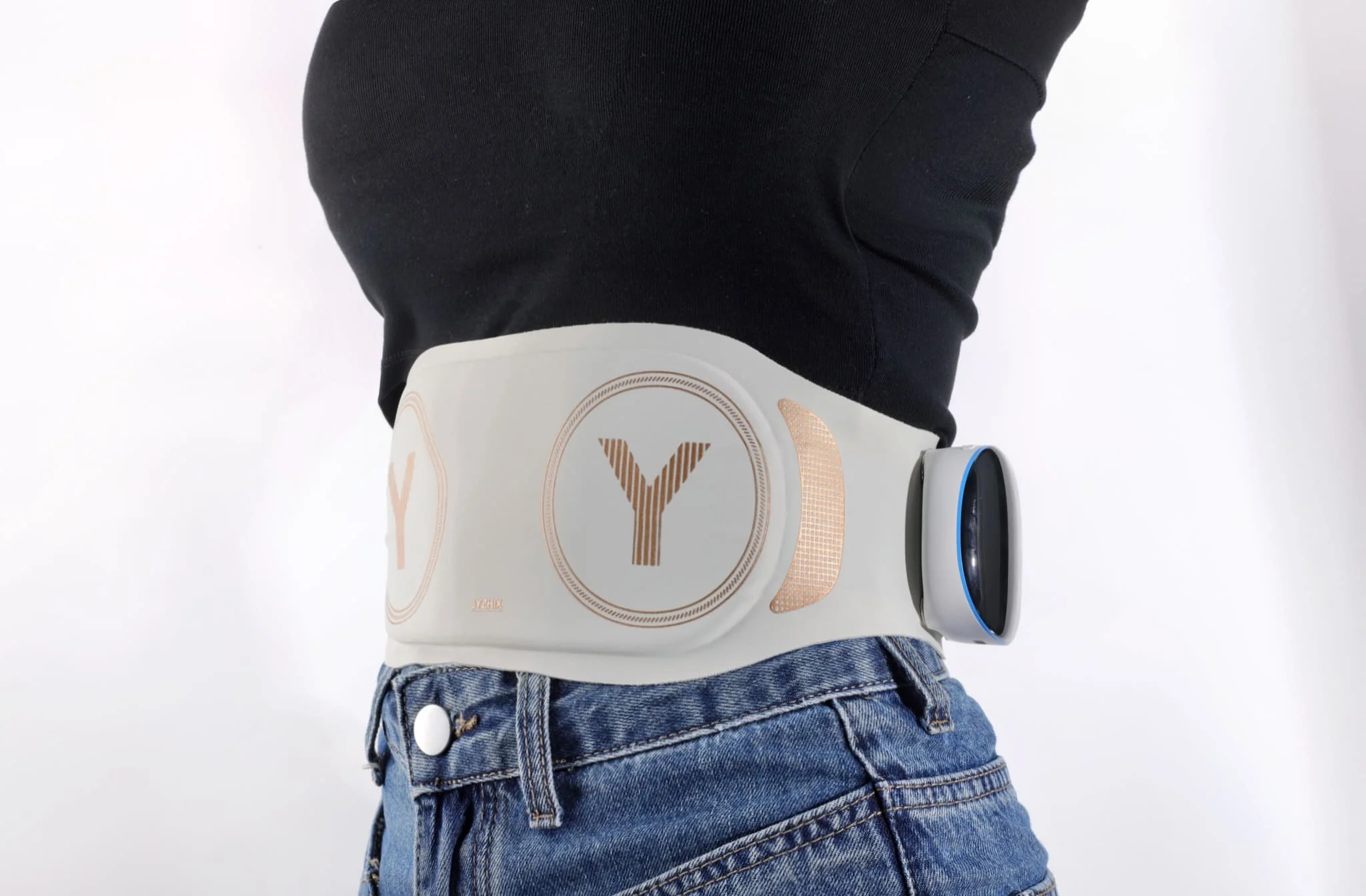 Women Girl Lady Menstrual Period Vibration Heating Warm Palace Waist Massager Cramps Portable Abdominal Pain Relief Belt