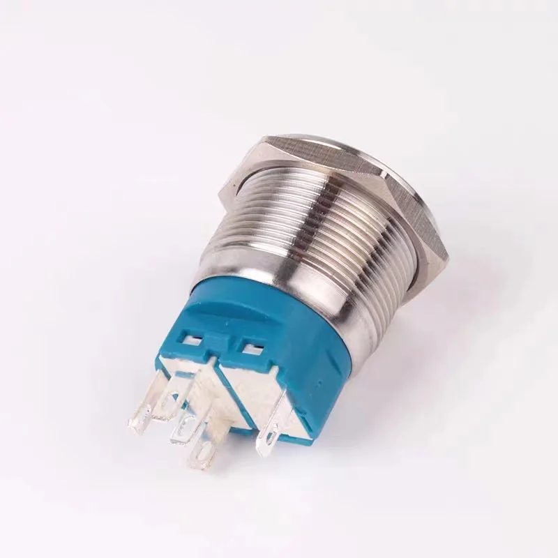 22mm  on off waterproof push button  with LED light Momentary