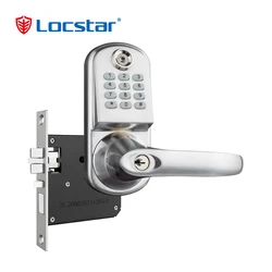 Locstar Smart TM Card Code Hidden Cylinder Intelligent Password Door Lock Interior Door Locks
