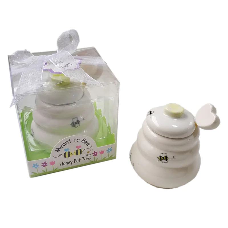 Ywbeyond Door Gifts Souvenirs wedding thank you gifts for guests Meant to Bee Porcelain Ceramic Honey  bee Pot