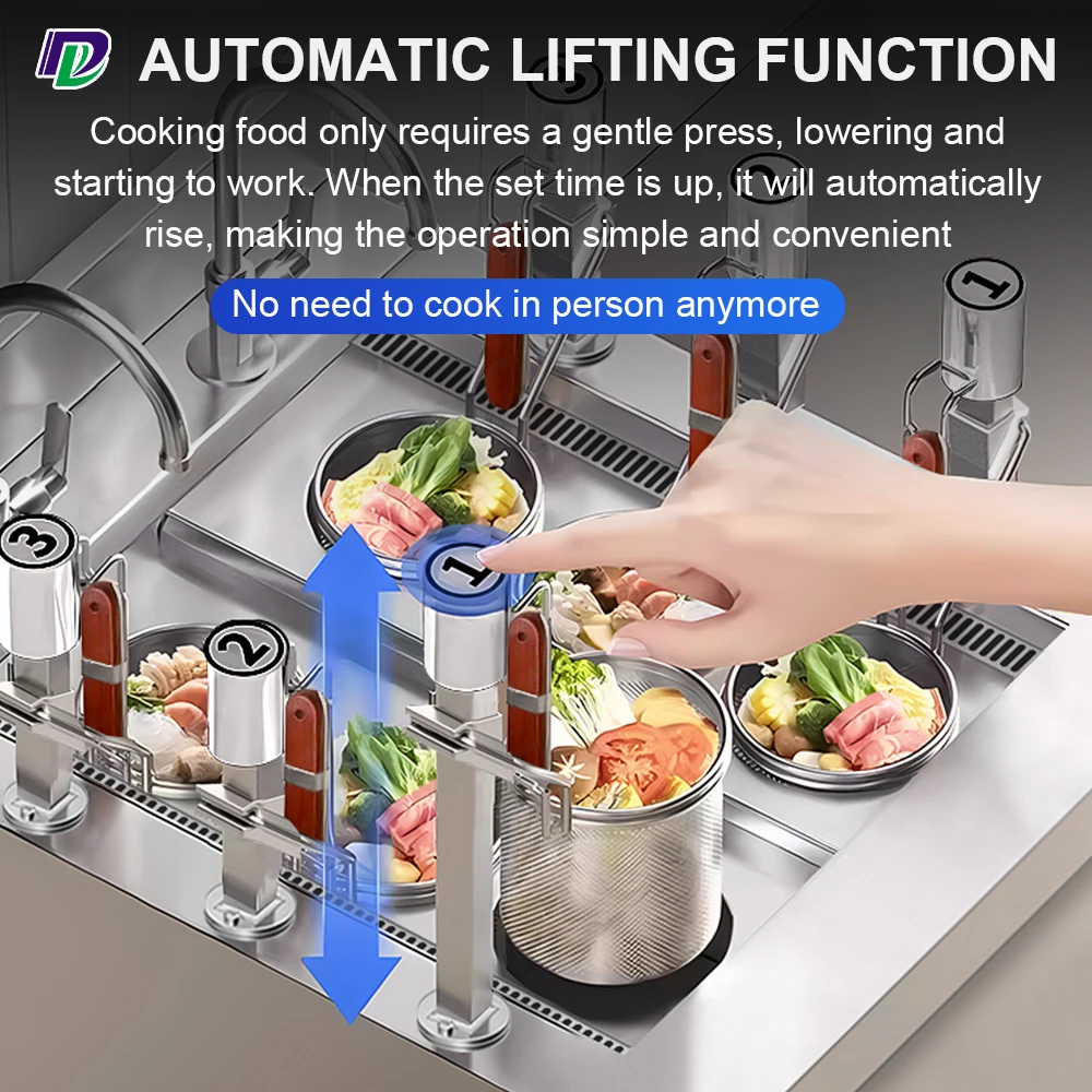 Factory Hot Selling Large Output Automatic Instant Cooking Ramen Noodles Machine Commercial automatic Noodle Cooker Machine