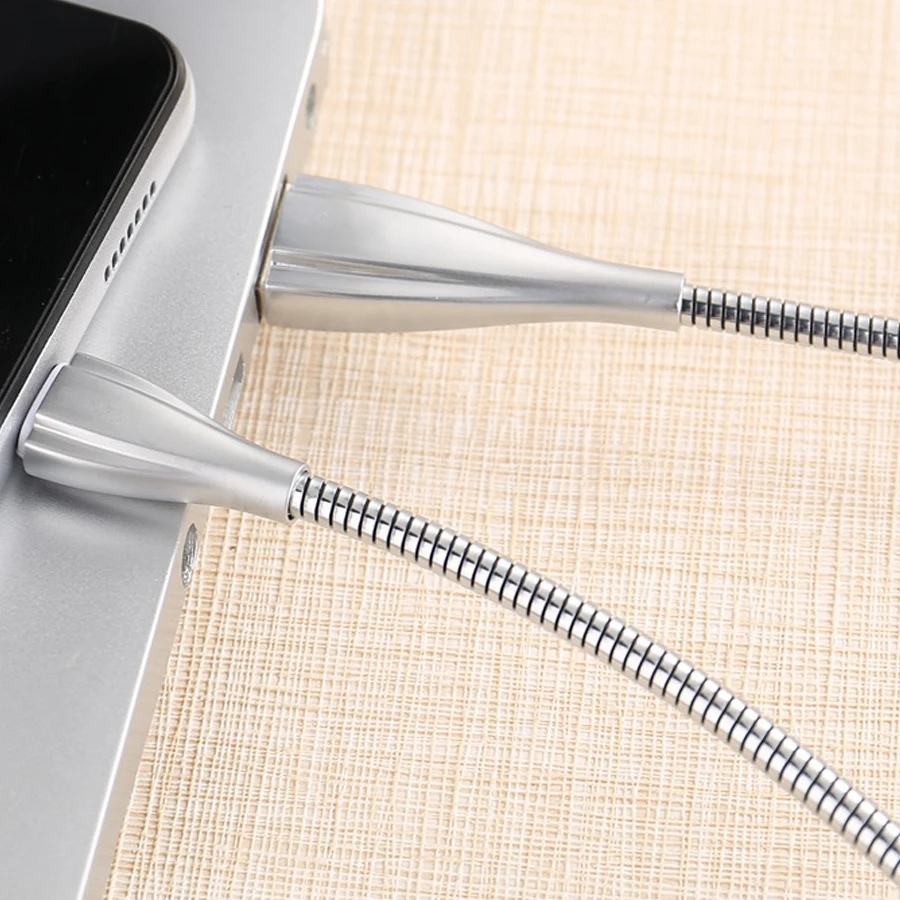 Usb-кабель для зарядки Samsung S8 с металлическим пружинным экраном типа C