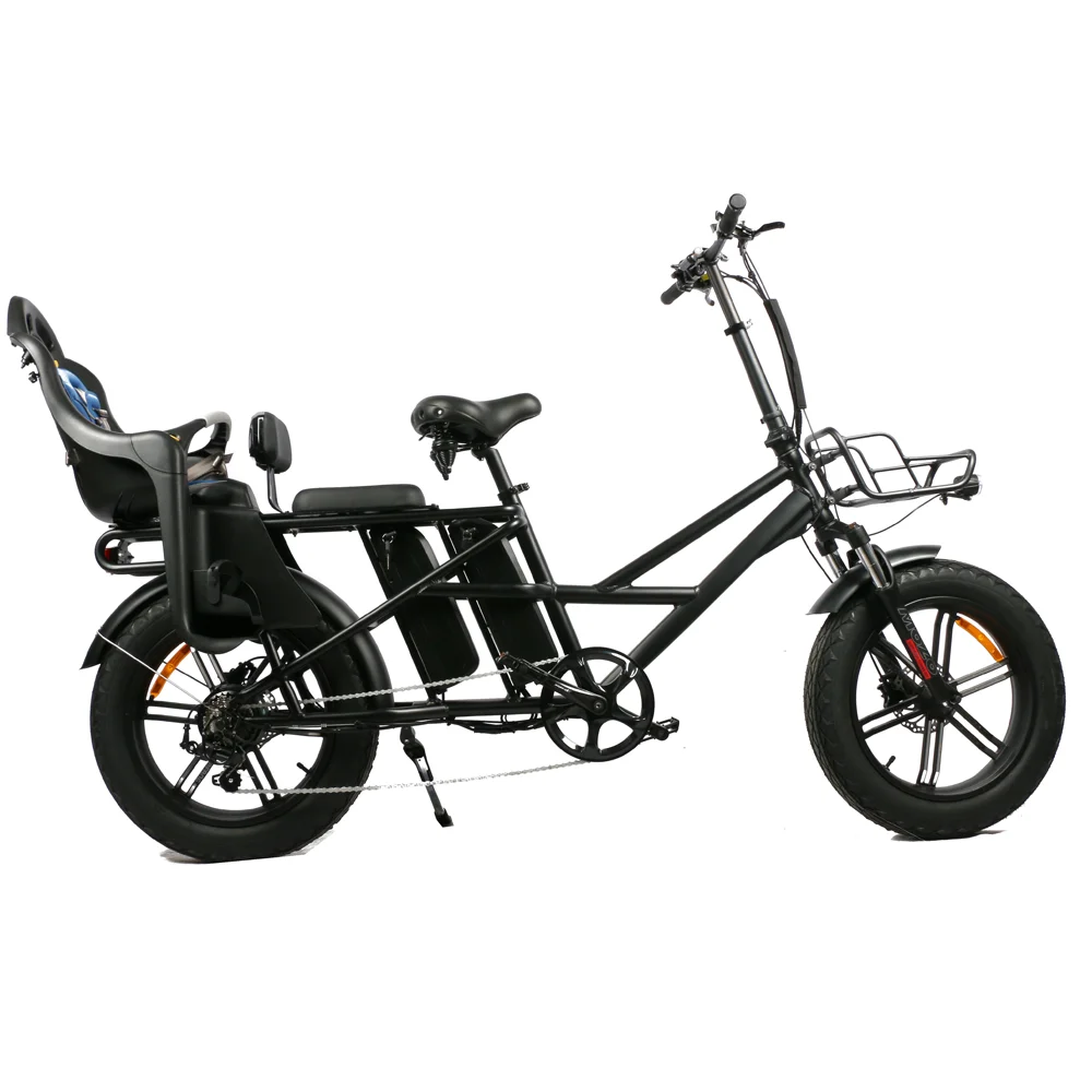 Baby seat 20 inch x 4.0 fat tire ebike 500w 750w fattire e bike adult with baby seat electric bike in sale