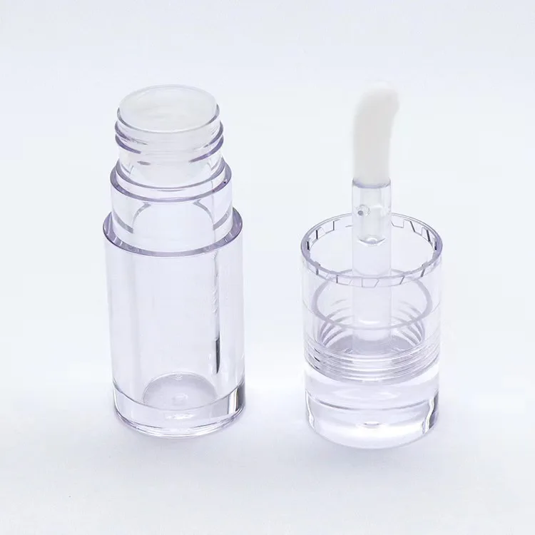 2.5ml 4ml 5ml 6ml Hot selling transparent petg lip gloss tube luxury round square hexagon clear lip gloss containers tubes