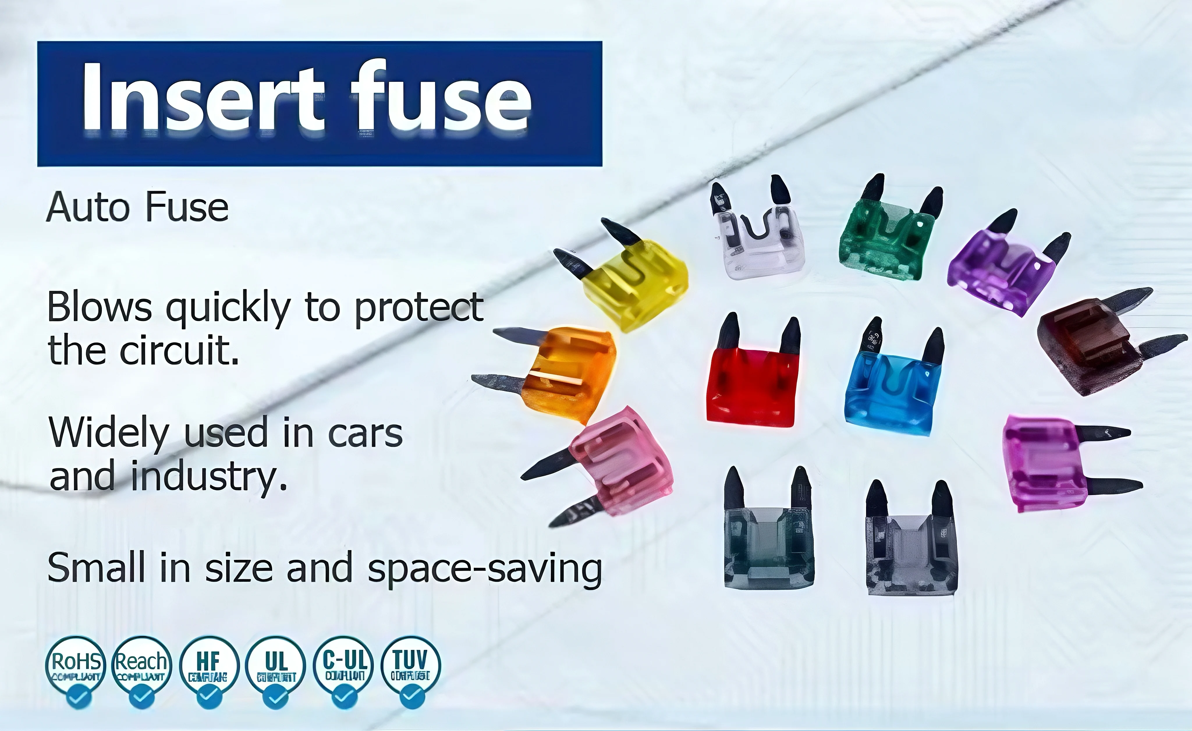 Auto fuse type car resettable thermal fuse Current Protection circuit auto reset thermal fuse