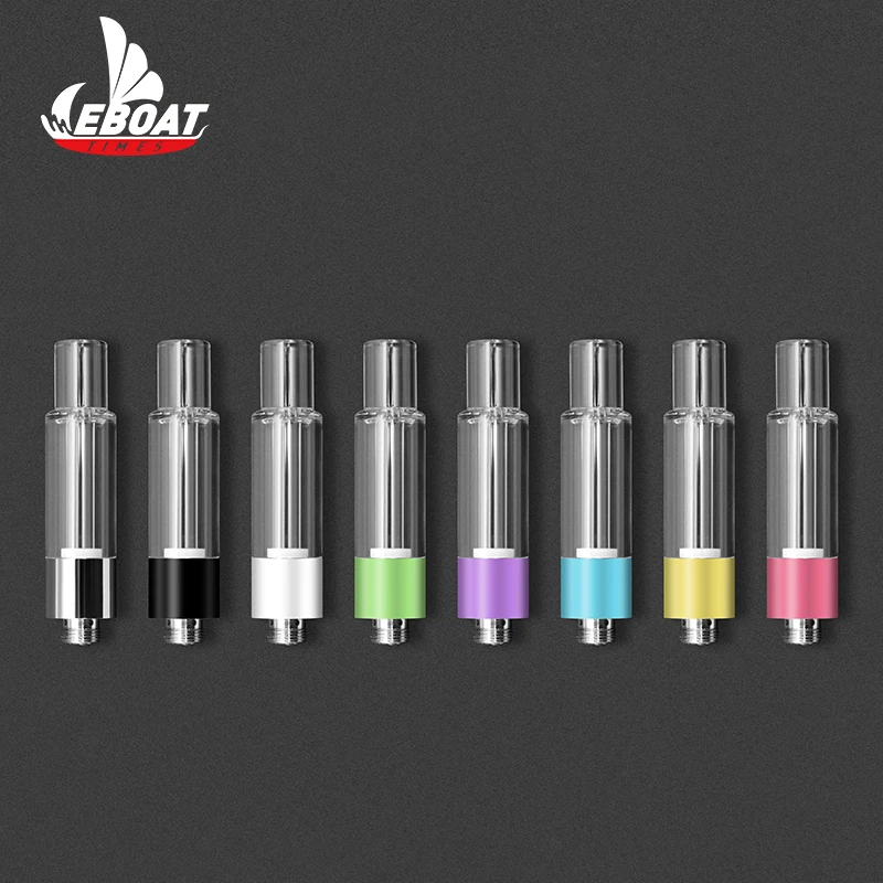 Lead-Free empty vaporizer cartridge custom Full glass wickless atomizer 1ml 510 thread vape cartridge