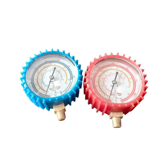 HF Y80 80mm Freon high quality steel case refrigeration R22 R407C R32 R410 pressure gauge