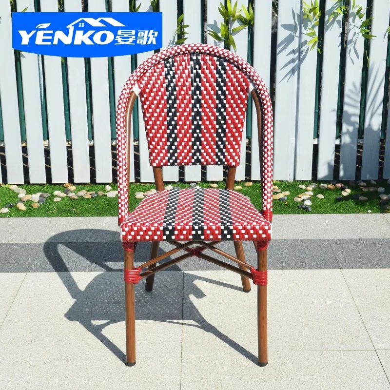 Bistro bamboo garden rattan chair outdoor furniture dining table and chairs set patio garden furniture outdoor