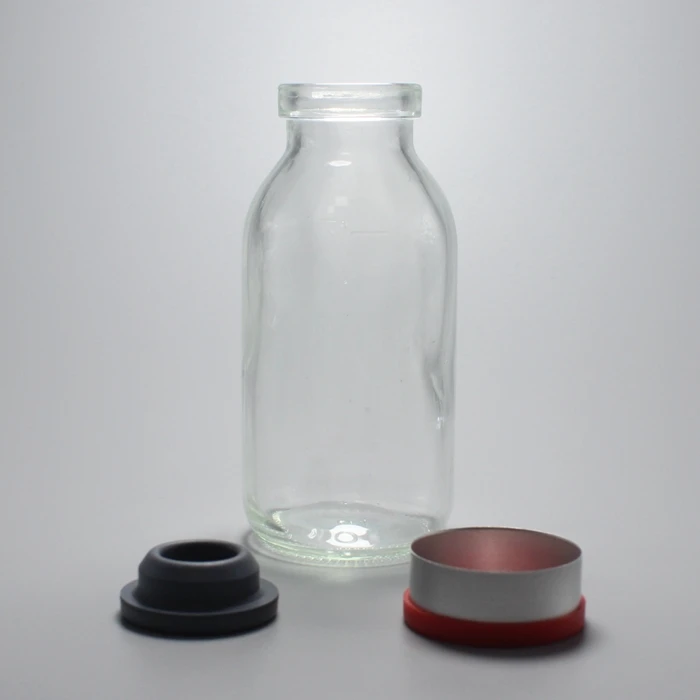100ml 32mm Wide Mouth Clear Pharmaceutical Infusion Glass Bottle