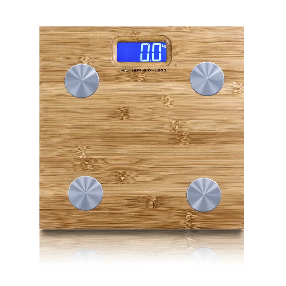 Yongkang bamboo Electronic Digital Body Fat Bluetooth BMI APP Weighing fashion smart body fat Bathroom Scale