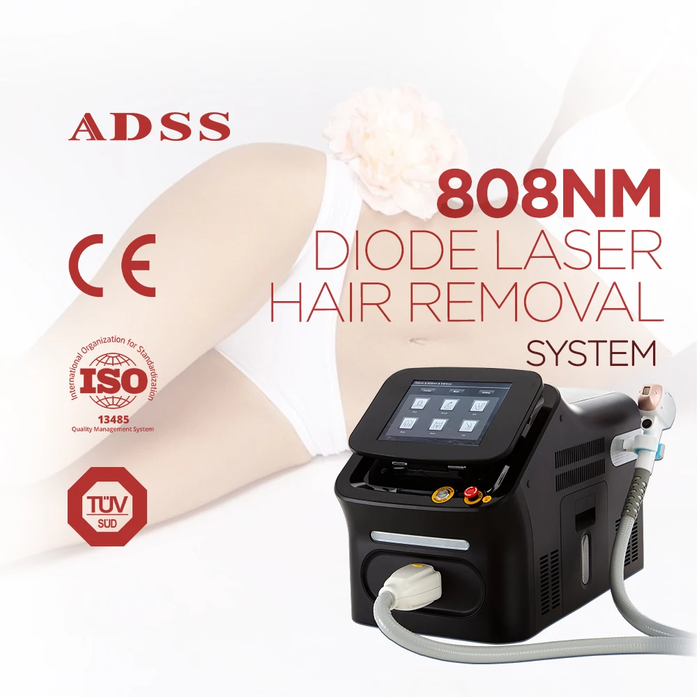 ADSS 755 808 1064 diode laser epilation portable diode laser hair removal Machine