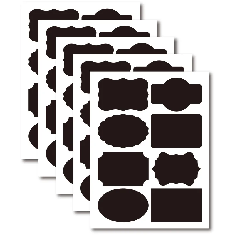 Removable Waterproof Food circle chalkboard labels Label Maker Sticker spice Labels for Jars