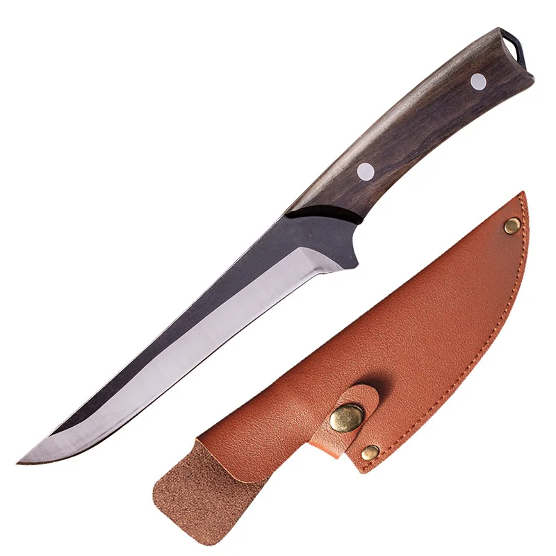 XITUO Full Tang Hand Forged Black Sided Boning Knife High Carbon Stainless Steel Butcher and Fish Knife Kitchen Tools