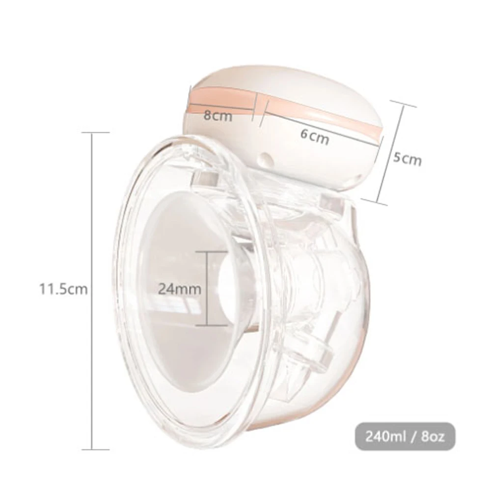Double Rechargeable Detachable electric bowl shape hands free wireless wearable breast pump