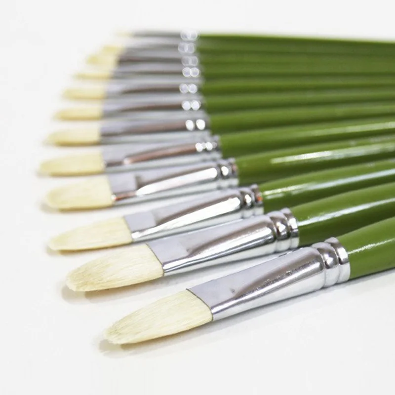 Hot Sell Bristle Artist Paint Brush 6pcs Oil Paint Acrylic Paint Brush Set