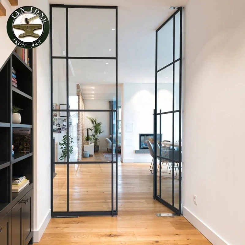 French exterior double glass door Metal Doors Interior Double Glass Sliding Doors for houses