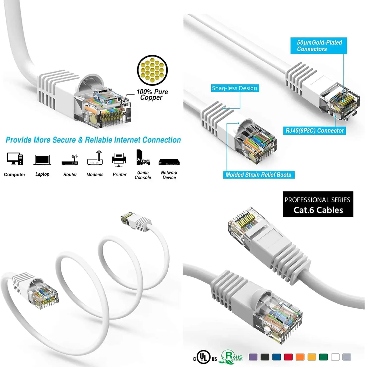 manufacturers solid cat 6 reseau rj45 copper network stranded price lan cat6e outdoor utp ethernet patch cord cat6 cable