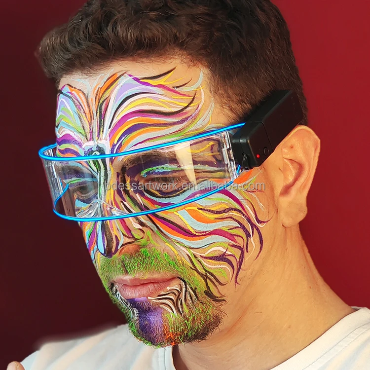 Glow in the Dark Light Body Paint, Print Your Own logo on the Tube Washable Neon Body Paint