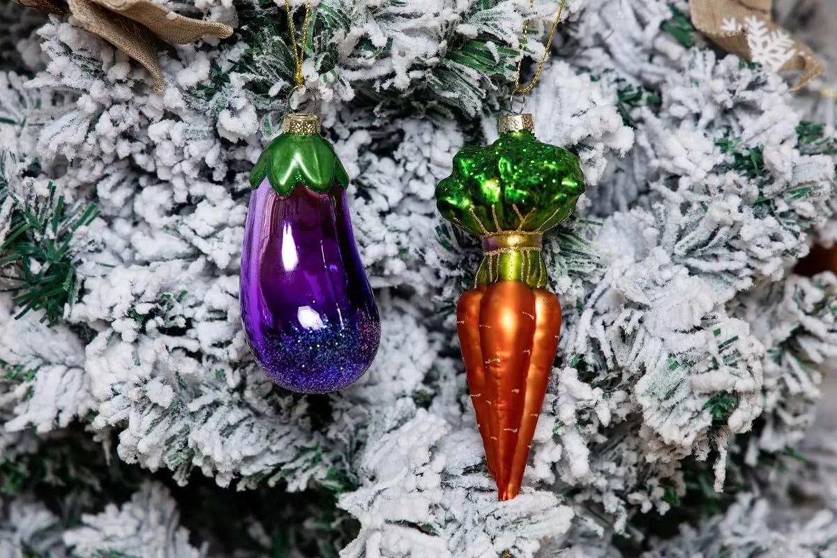 Blown Glass Fruit vegetable Holiday Decorations for Christmas Tree Decorative Hangings