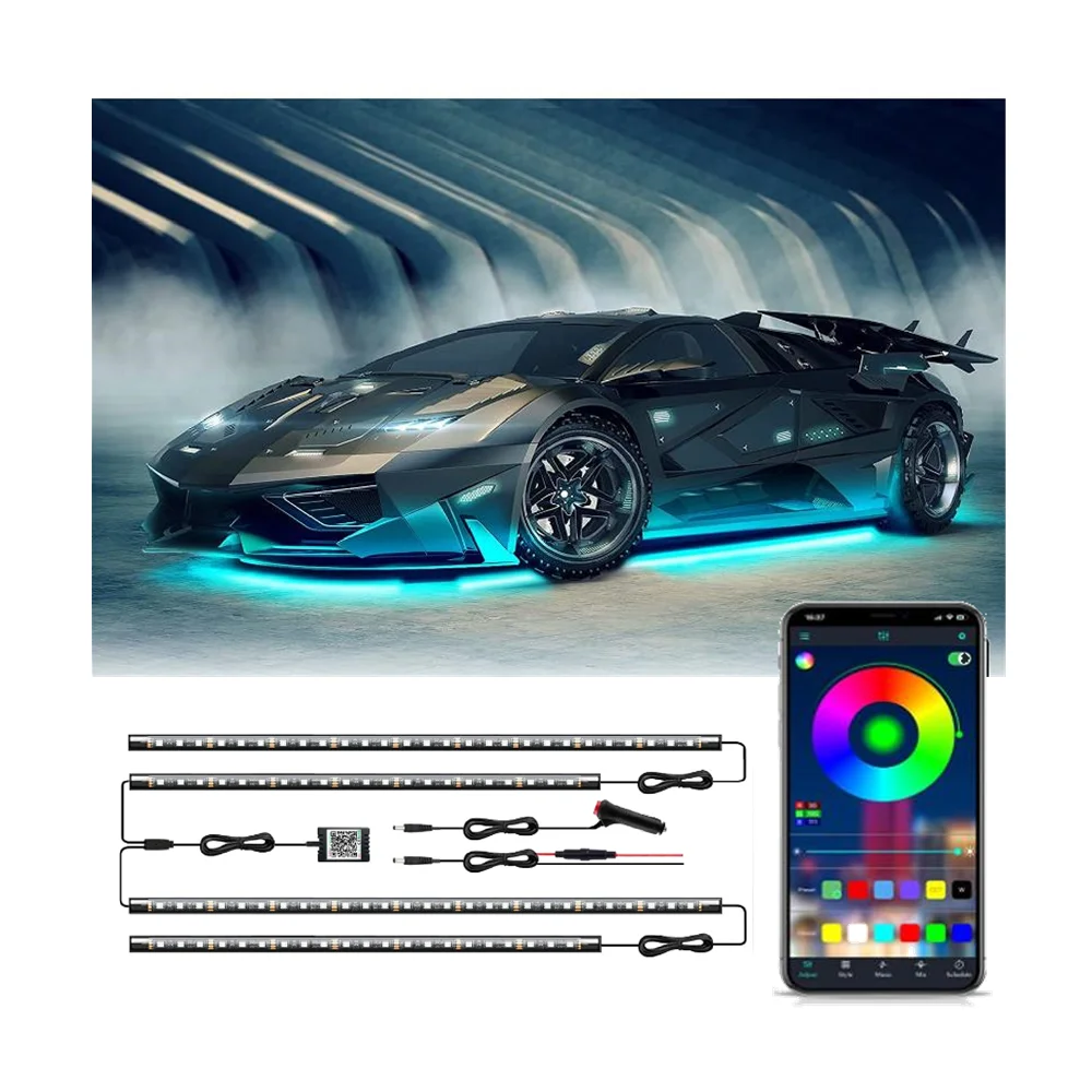 hot sell Car Underglow Lights Waterproof RGBIC Led Kit for Cars Trucks  Boats symphony car ambient light