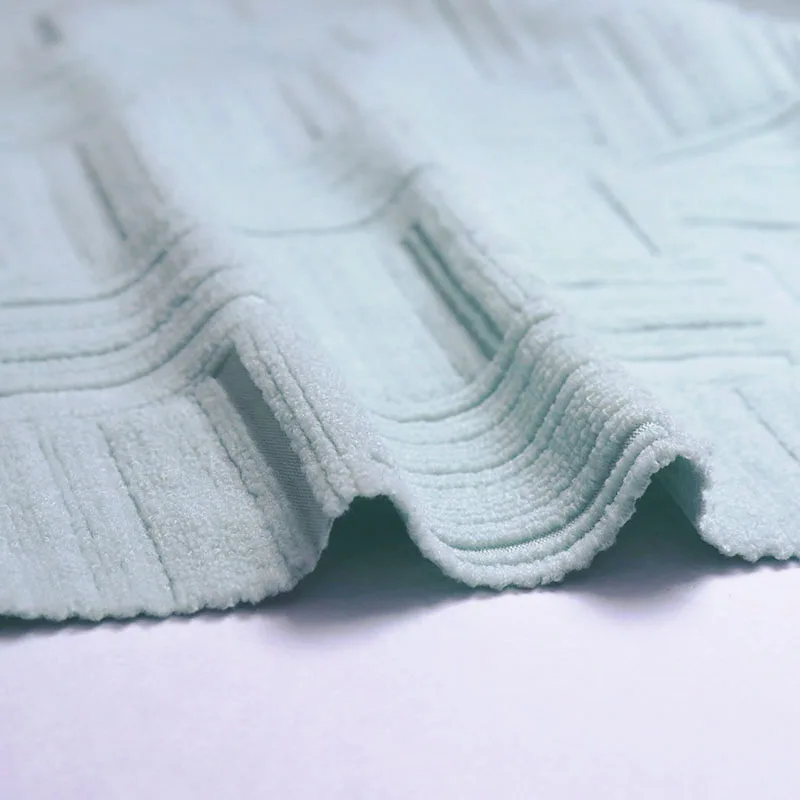 New item 92%polyester 8%spandex towel material jacquard knitting  fabric for swimsuit