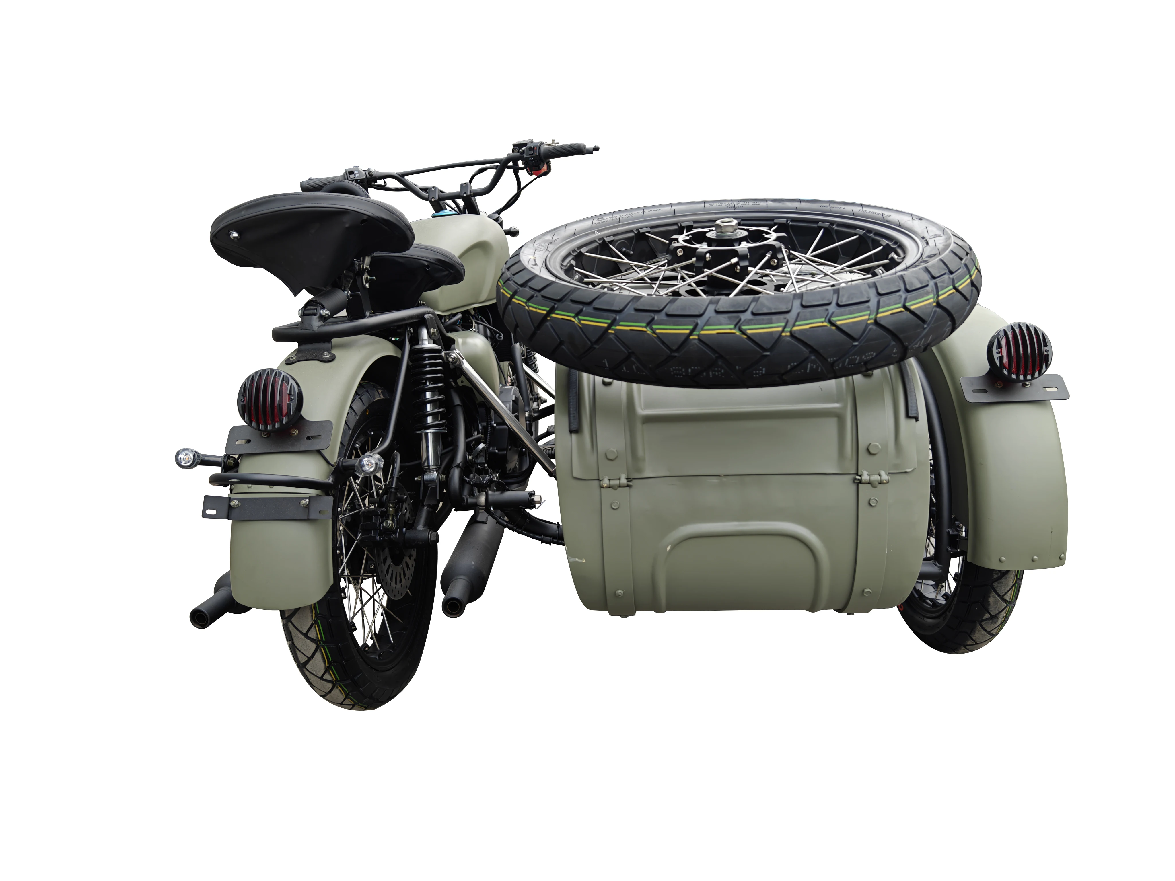 2025 HOT Changjiang 500cc Win-cylinder Water-cooled Four-stroke Engine 3 Wheeled Motorcycle Sidecar