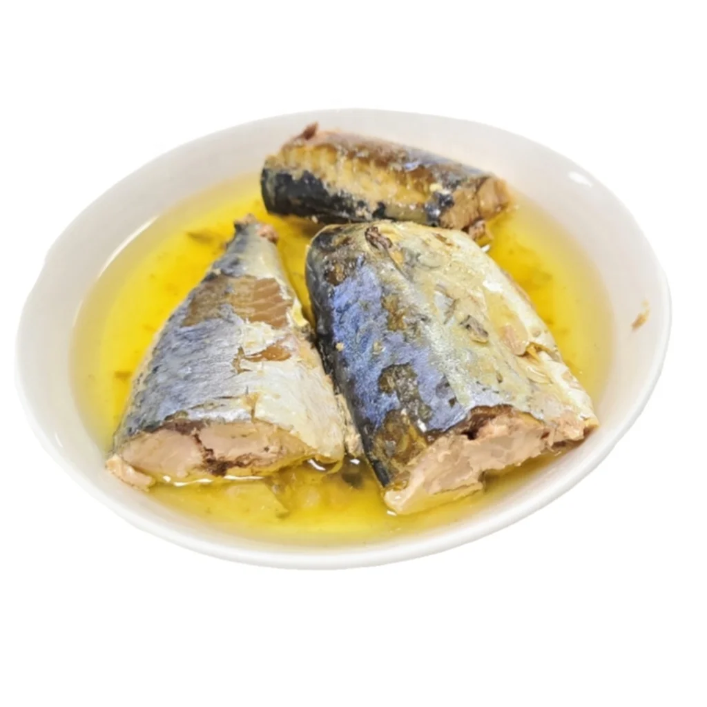 425G Factory Price Canned Mackerel in Natural Oil for Sale