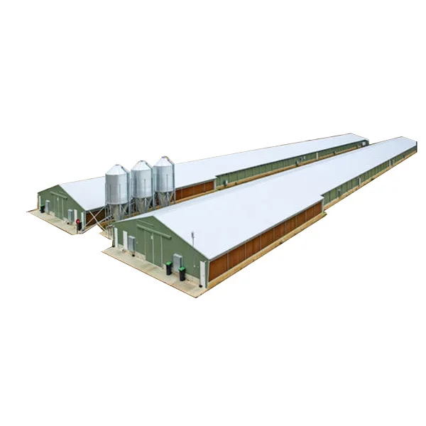 Изготовленный на заказ размер сборная стальная конструкция птицефабрика сарай для птицефермы здание дома