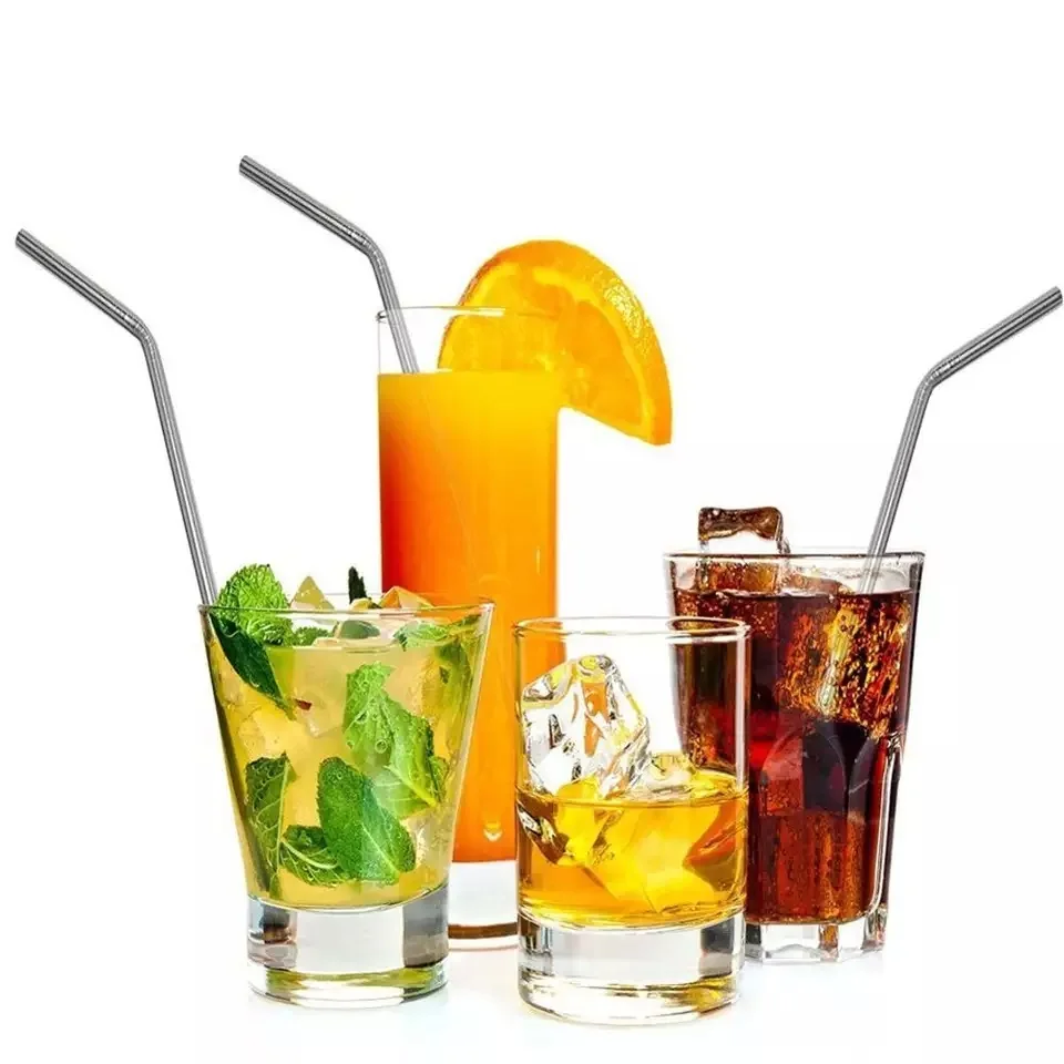 Set of 10 Stainless Steel Straws, Straight Reusable Drinking Straws for 30 oz Tumbler and 20 oz Tumbler