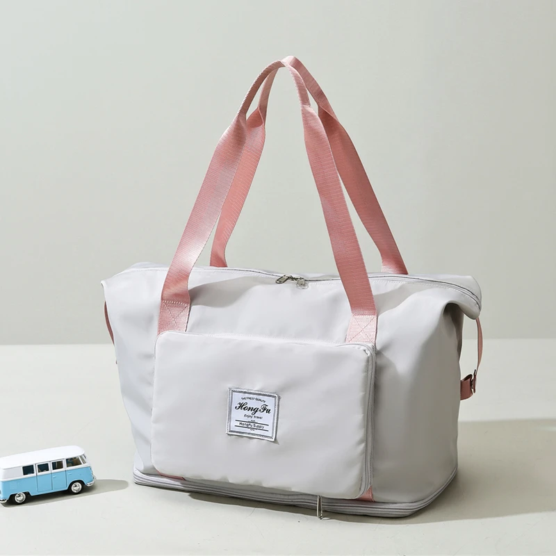 Custom Logo  Large Capacity Folding Waterproof Handbags Unisex Travel Organizer Bags Women Luggage Travel Packing Travel Bag