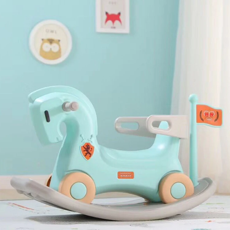 Kids like shape plastic rocking horse toy