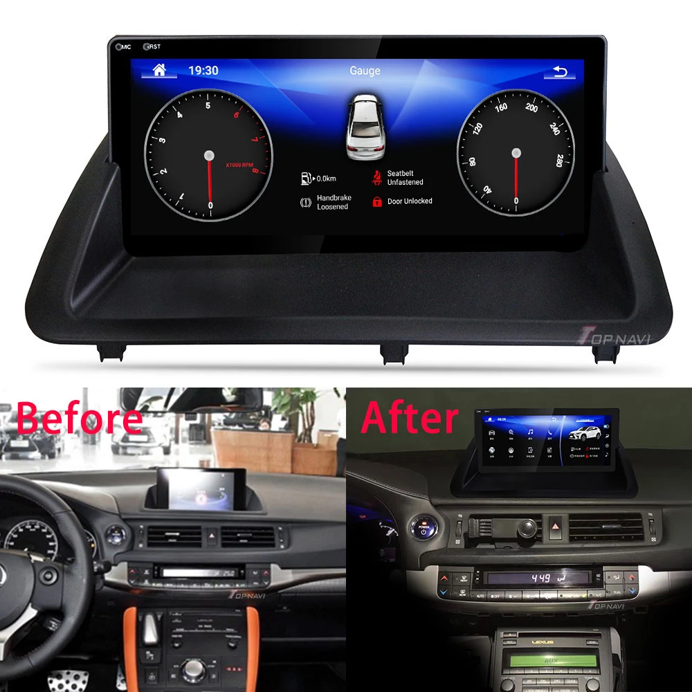 Android 9.0 Car DVD Player For Lexus CT200H 2011 2012 2013 Capacitive Touch Screen Radio Video Wifi Phone Link DVR GPS Navigator