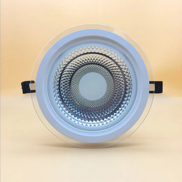 Factory direct sale 12w 18W COB recessed glass  panel light AC85-265V
