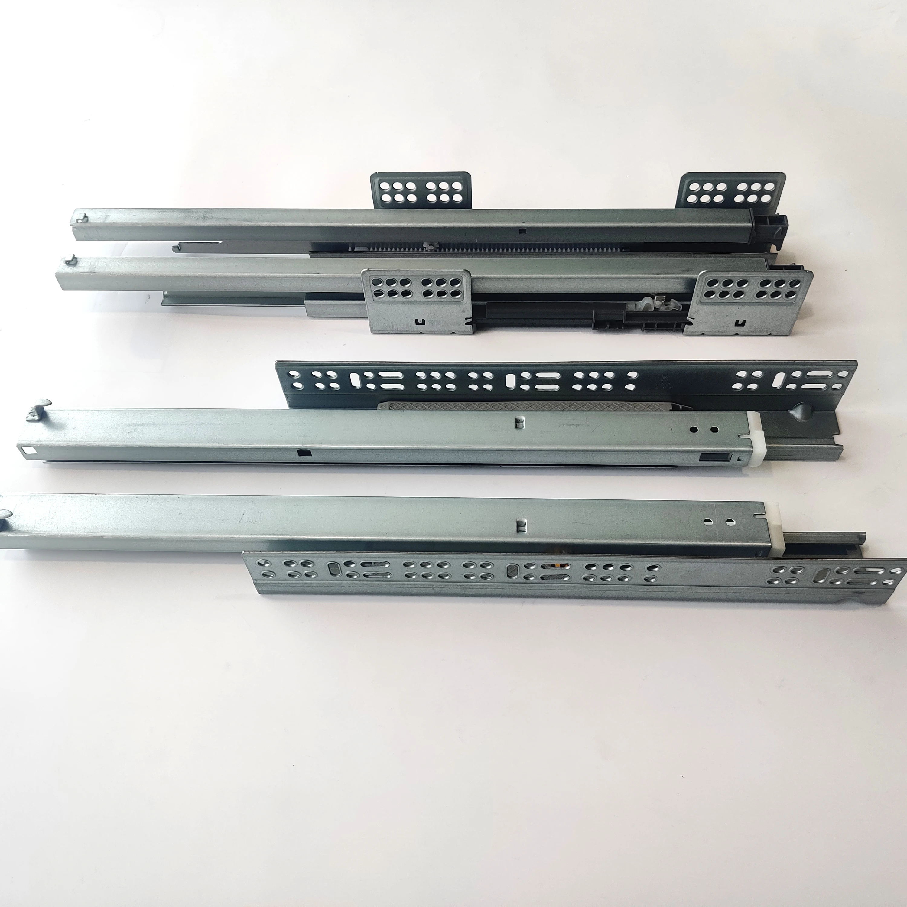 factory price telescopic concealed cabinet runner rails push to open undermount drawer slide