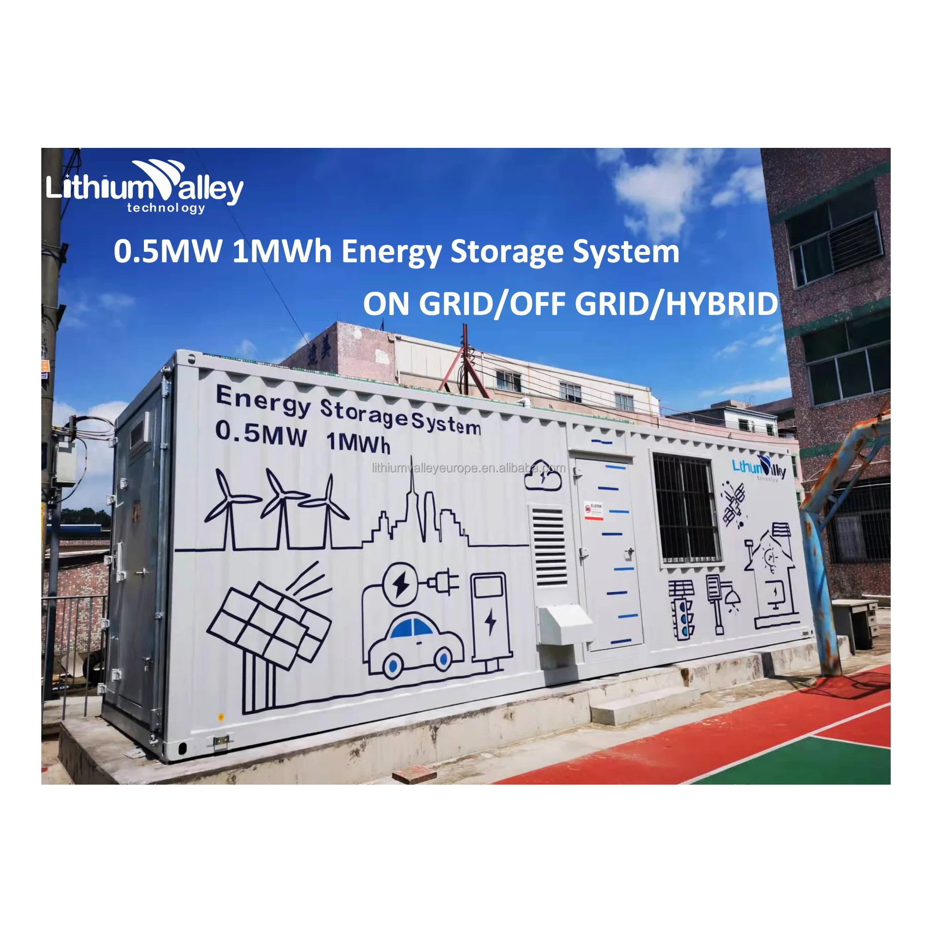 300 Kwh 500Kwh Ess Battery Containerized Energy Storage System For Energy Storage