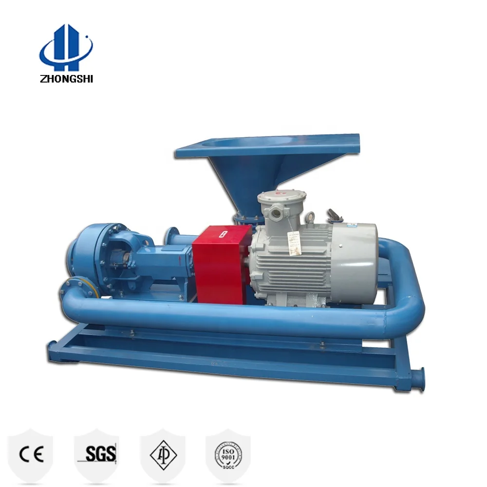 Jet Mud Mixer includes one sand pump, one jet mixing hopper and one jet mixer that are installed in a base with pipe valves