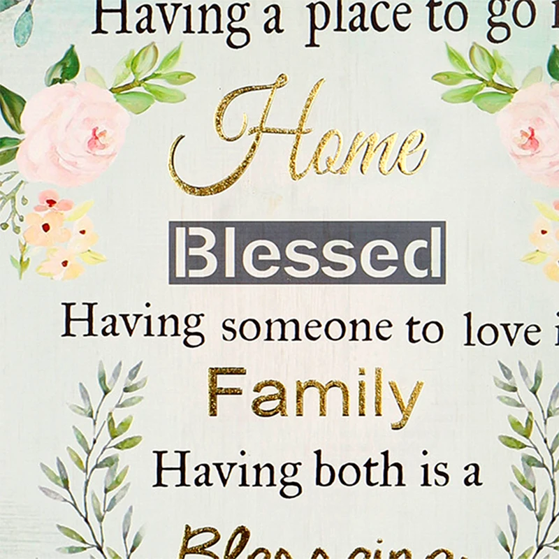 Customized Living Room Decorations English Flowers Wood Decor Wall Hanging Ornaments Background Wall Painting Home Decor