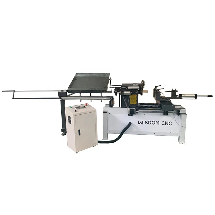 WISDOM CNC automatic feeding small cnc woodworking lathe machine