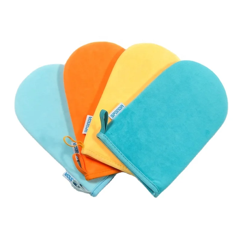 Instant Lotion Self Tanner Tanning Mitt Glove for Best Fake Tan Exfoliating Gloves